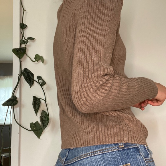 Brown Sonoma Ribbed Turtleneck Sweater - Picture 3 of 6
